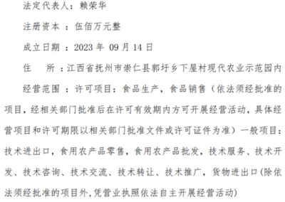 园仔山控股子公司战略布局 拟投500万设立江西商贸公司，深耕生物技术研发领域